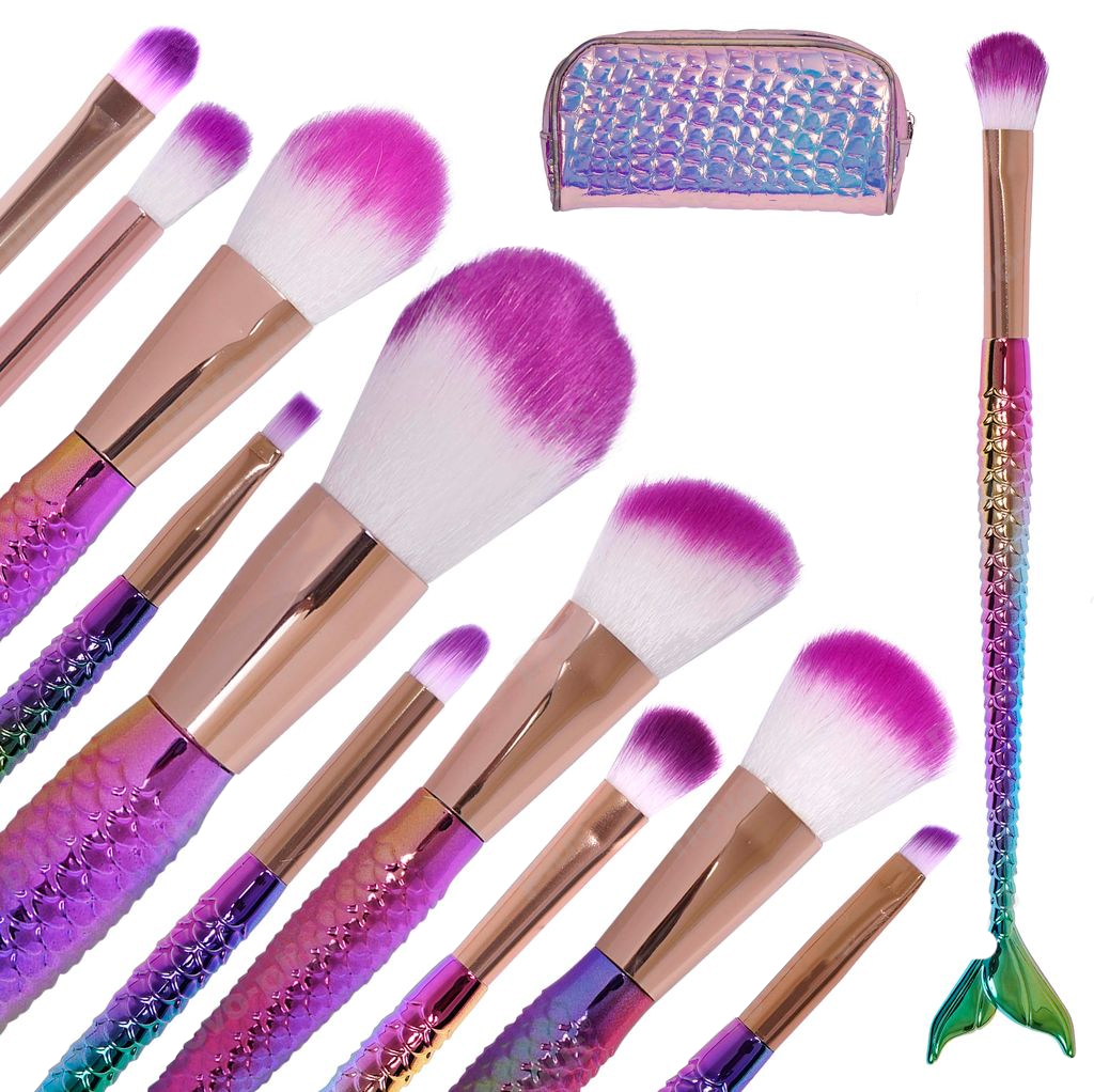 Set De Brochas Cola de Sirena x 10 Pieza